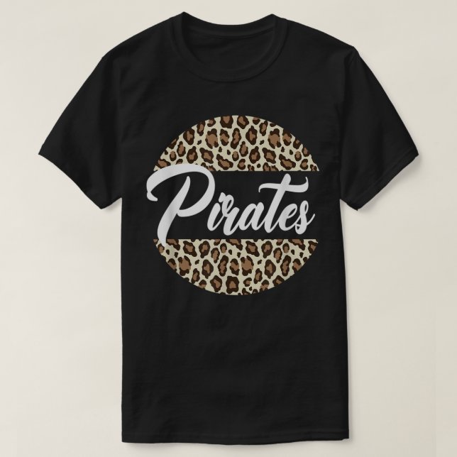 Camiseta Pirates Segundo grau Mascot Equipe Esportiva Pir d (Frente do Design)