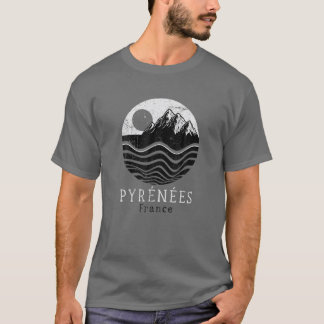 Camiseta Pirenéus Vintage Mounts Caminhando Camping França