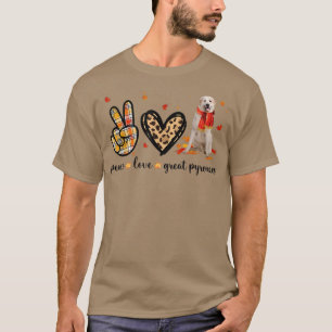 Camiseta Pires-Excelentes de Paz e Amor Queda de Leopard no