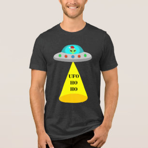Camiseta Pires voadoras de Alienígena de Ho Ho de Natal