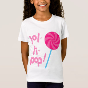 Camiseta Pirulito cor-de-rosa e azul