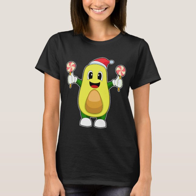 Camiseta Pirulito de Natal de Abacate (Frente)