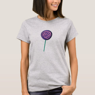 Camiseta Pirulito roxo torcido com rosa