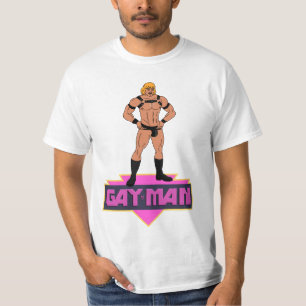 Camiseta Piscar os olhos do HOMEM GAY do super-herói para