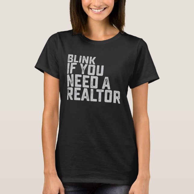 Camiseta Piscar Se Precisar De Uma Agen Imobiliária Engraça (Frente)