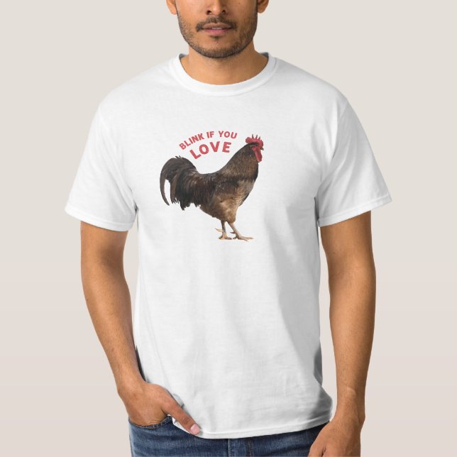 Camiseta Piscar se você ama galo (Frente)