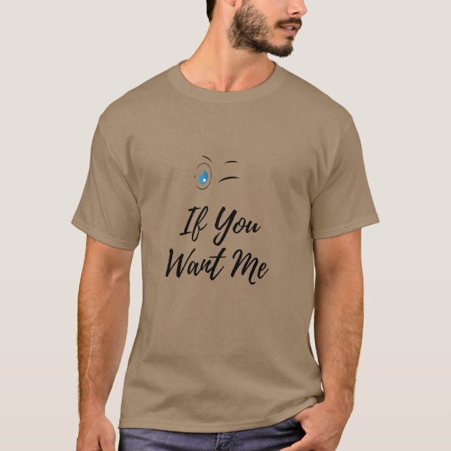 Camiseta Piscar se você quer eu funny masculino  (Frente)