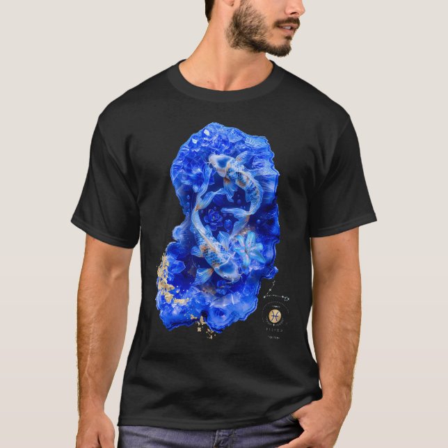 Camiseta Pisces Paisagem dos Sonhos: Uma Fusão Celestial de (Frente)