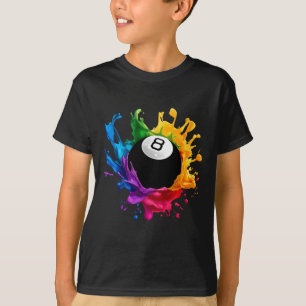 Camiseta Piscina 8 Billiard Design Gear Para Homens Mulhere