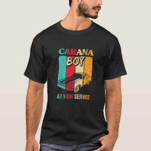 Camiseta Piscina Barman Beach Party Boy no seu serviço
