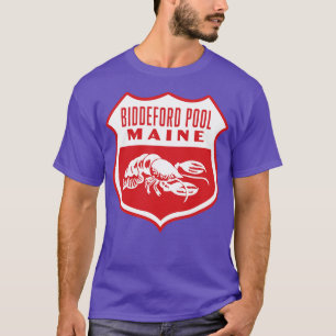 Camiseta Piscina Biddeford Maine Retro Shield White