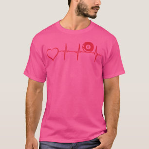 Camiseta Piscina Billiard Heartbeat Heart 8 Ball Piscina Bi