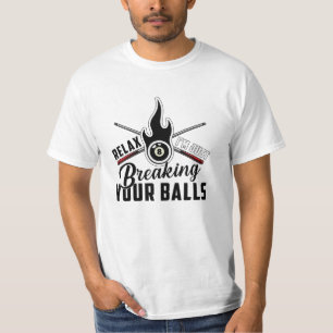Camiseta Piscina Billiard Snooker 8 Ball Billiards Engraçad