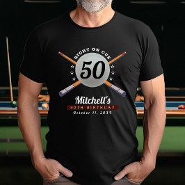 Camiseta Piscina Billiards 50ª Festa de aniversário Preto