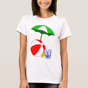 Camiseta Piscina de praia com guarda-chuva
