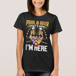 Camiseta Piscina e cerveja, é por isso que estou aqui, doen