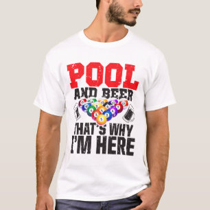 Camiseta Piscina e Cerveja - É por isso que estou aqui - Pi
