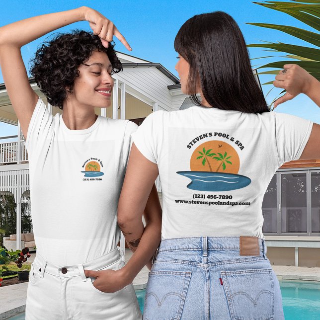 Camiseta Piscina e Spas Business (Criador carregado)