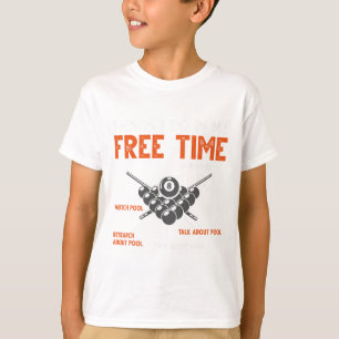 Camiseta Piscina engraçada Jogador Billiard Jogue Piscina A