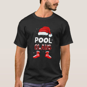 Camiseta Piscina Engraçada Santa Claus Família de Natal