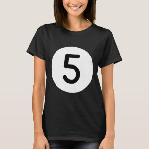 Camiseta Piscina Laranja Número Cinco Billiards Snooker Bil