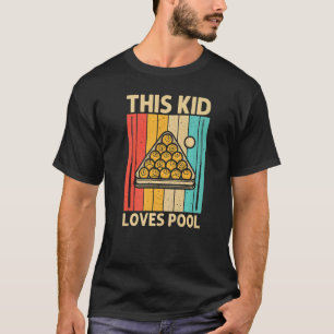 Camiseta Piscina legal Para Crianças Meninos Snooker Billia