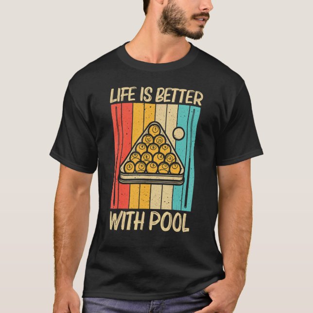 Camiseta Piscina legal Para Homens Mulheres Snooker Billier (Frente)
