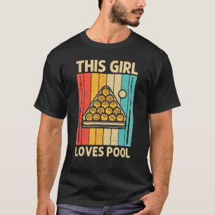 Camiseta Piscina legal Para Meninas Crianças Snooker Billia