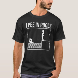 Camiseta Piscina Para Homens Nadando Piscina Nadador Esport