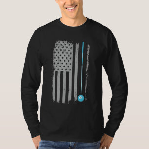 Camiseta Piscina Stick Billiards 8 Ball U Bandeira American