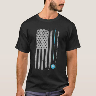 Camiseta Piscina Stick Billiards 8 Ball Vintage EUA F Ameri