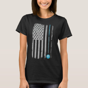 Camiseta Piscina Stick Billiards 8 Ball Vintage EUA F Ameri