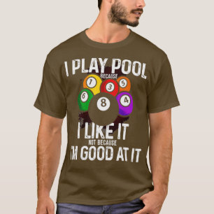 Camiseta Piscinas engraçadas para Men Plus Size Billiards t