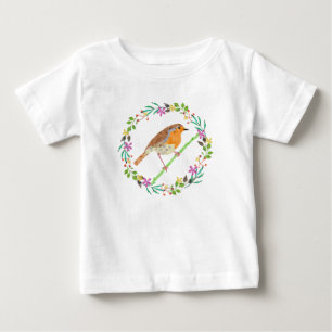 Camiseta Pisco-de-peito-vermelho, ave do Natal
