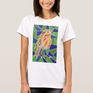 Camiseta Pisco de peito vermelho no vitral