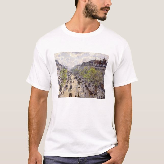 Camiseta Pissarro - Boulevard Montmartre, Primavera (Frente)