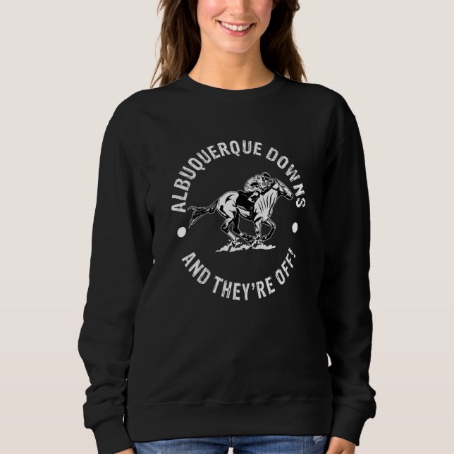 Camiseta Pista De Corrida De Cavalos Albuquerque Downs Eque (Frente)