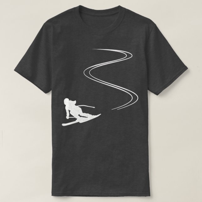Camiseta Pista de esqui na neve, ski (Frente do Design)