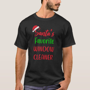 Camiseta Pista de Natal da limpeza da Janela Favorita Santa