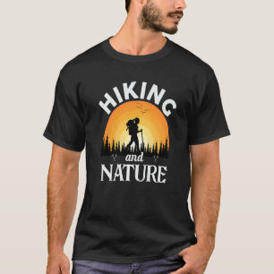Camiseta Pista E Natureza Female Hiker Retro Sunset