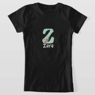 Camiseta PISTA Negra Personalizada De Garota Branca Verde