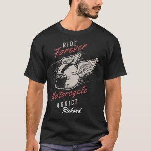Camiseta Pista Personalizada para o Viciante de Motocicleta