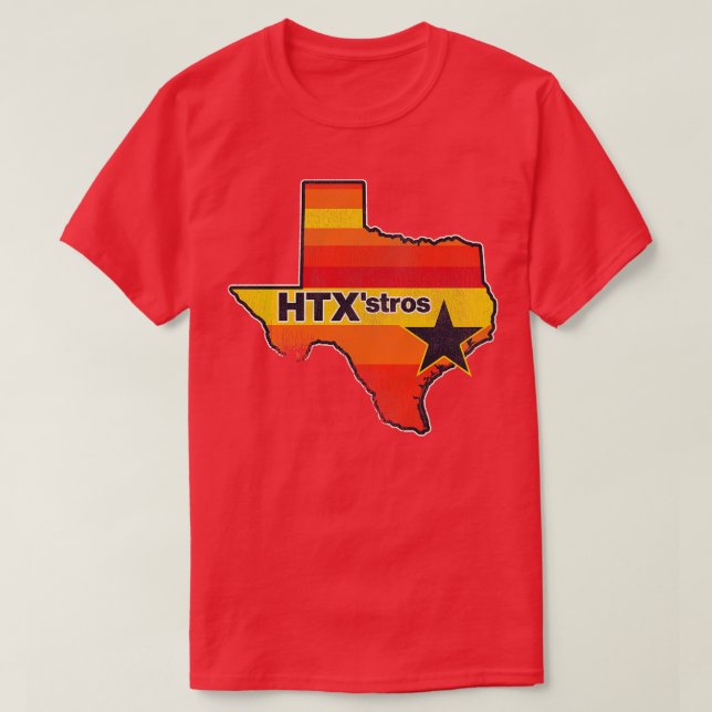 Camiseta Pista Retroativa da Bola de Base HTXstros (Frente do Design)