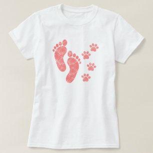 Camiseta Pistas de Cachorro e Pegadas dos Melhores Amigos