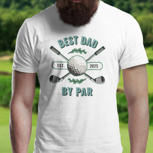 Camiseta Pistas de Golfe Cruzadas e Bola de Golfe Melhor Pa