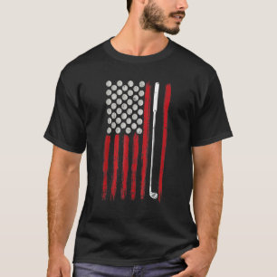 Camiseta Pistas De Golfe E Bolas De Golfe Americanas Golfi