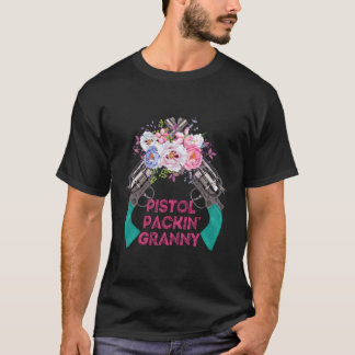 Camiseta Pistol Packin Avó Vovó Direitos das Armas Alteraçã