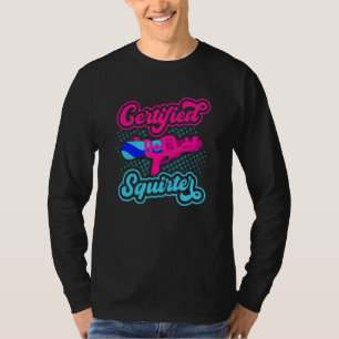 Camiseta Pistola de Água Certificada Squirter Arma de Água