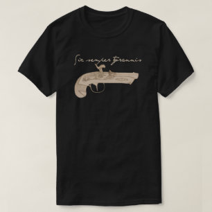 Camiseta Pistola do Derringer - morte aos tirano