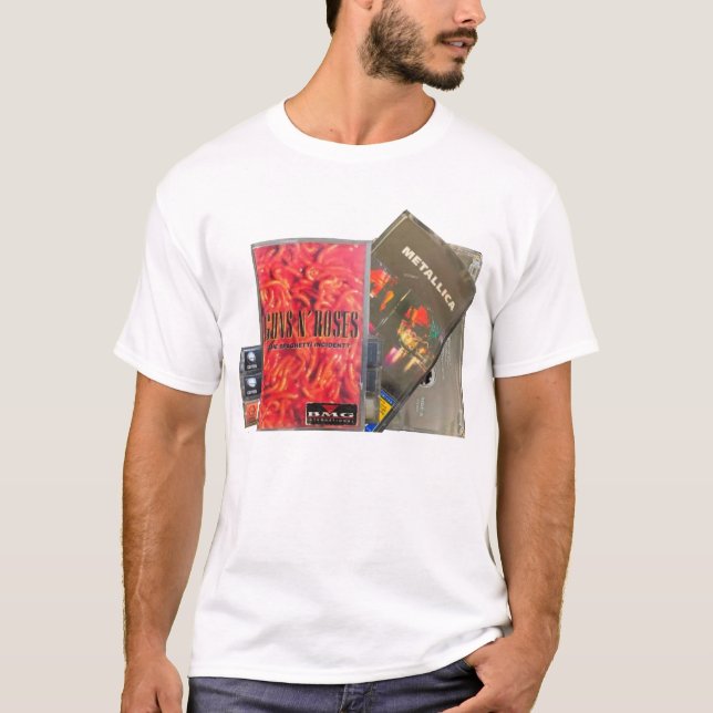 Camiseta pistolas n'rosa, metallica. (Frente)